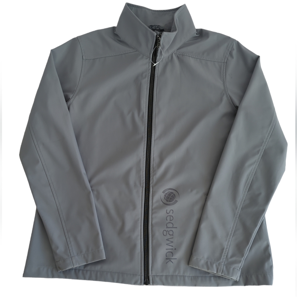 Sedgwick jacket, casual full zip, gray, women's large